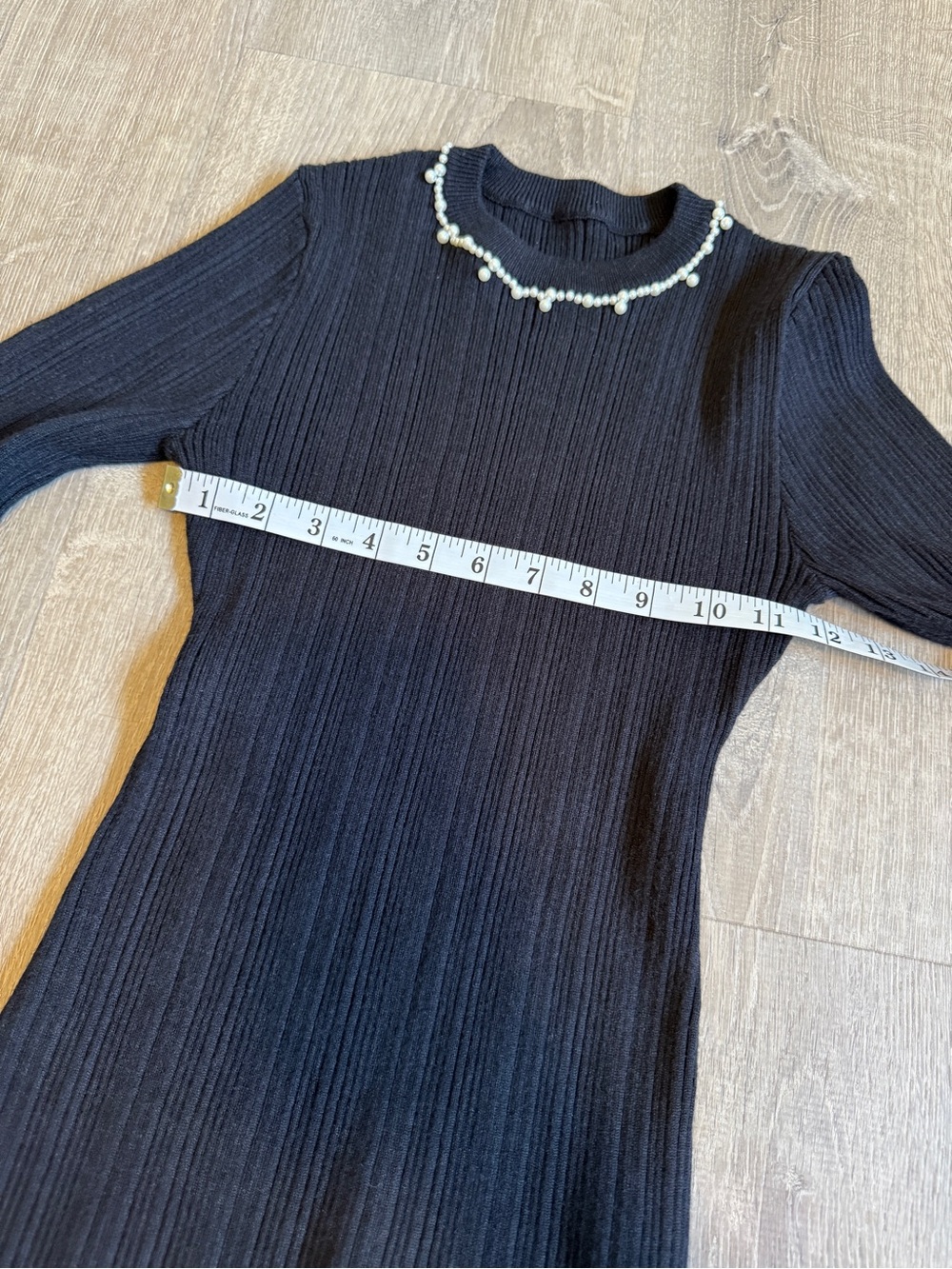 Commense Beaded-Decor Ruffle Knit Top-size XS- NWT - Picture 9 of 9